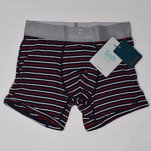 Tommy John Soft Second Skin Boxer Briefs Stripe Sm